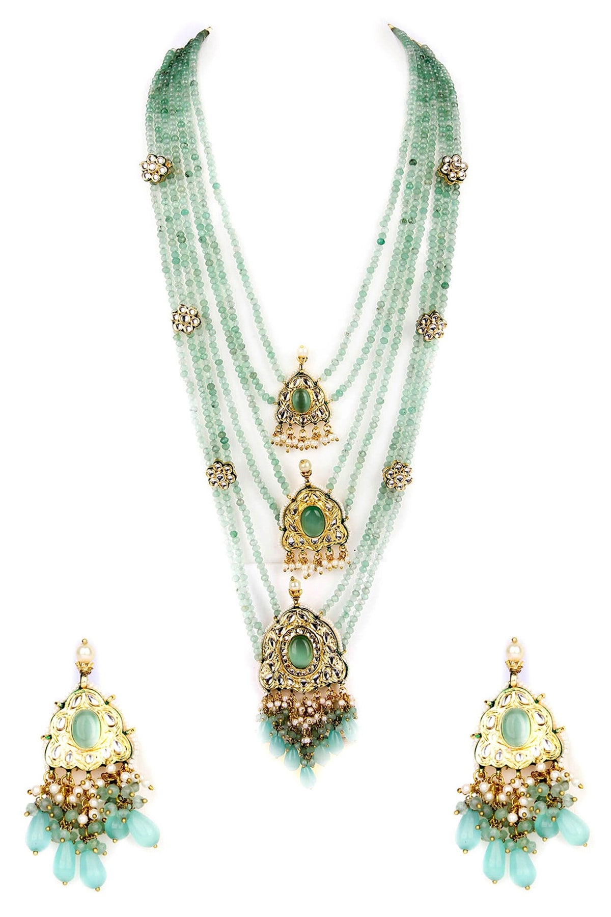 Multi Layered Long Necklace Set 