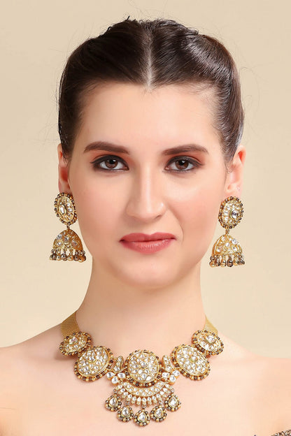 Kundan Studded Necklace Set 