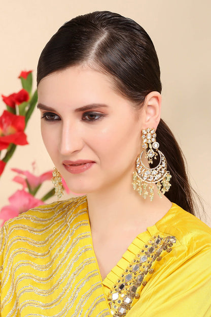 Kundan Embellished Chandbalis 