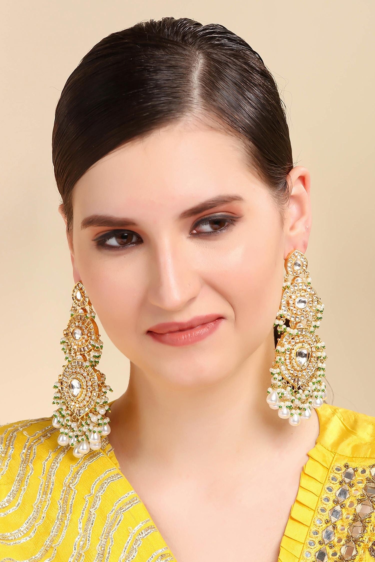Kundan Embellished Dangler Earrings 