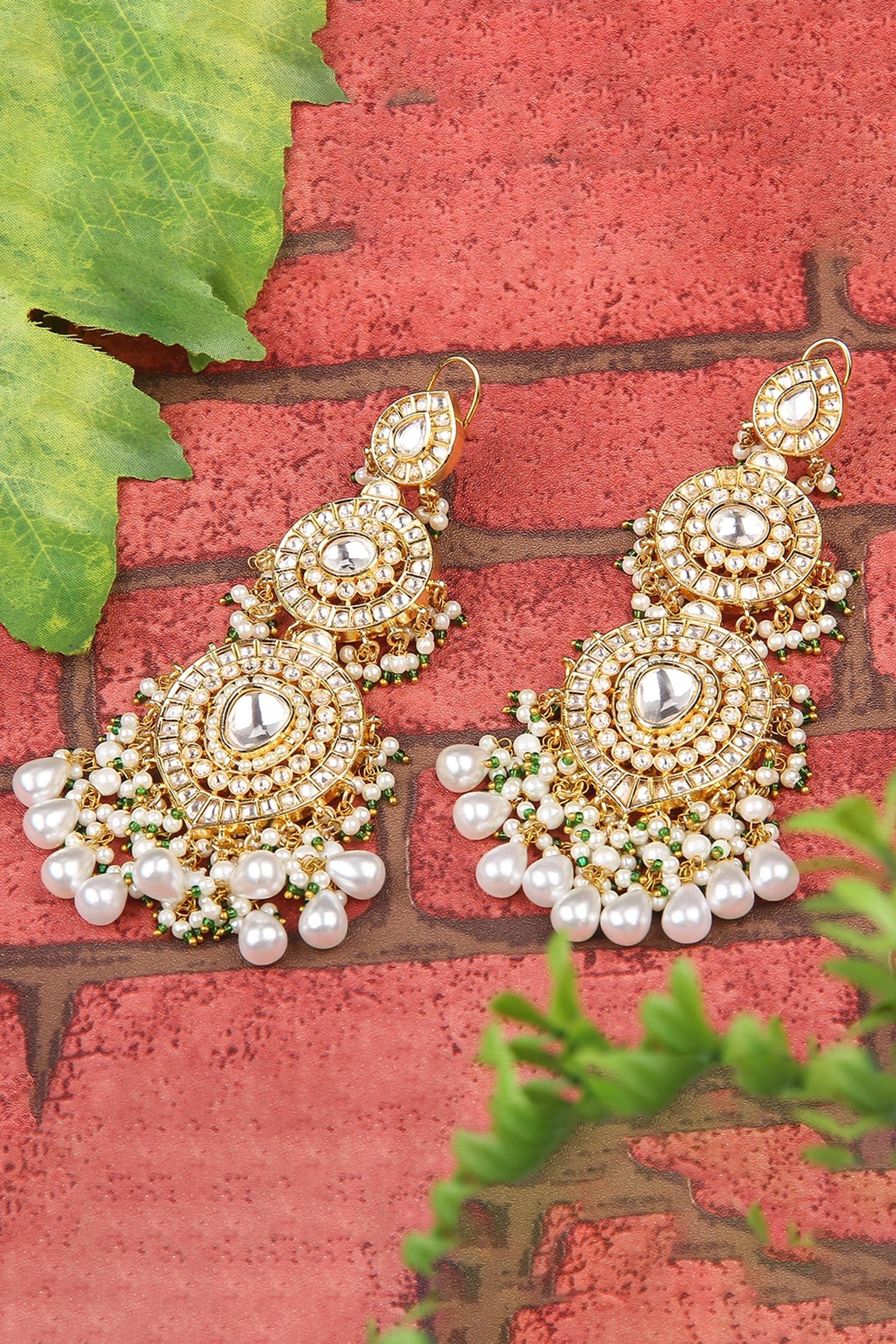 Kundan Embellished Dangler Earrings 