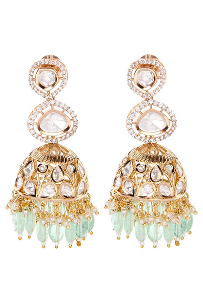Kundan Embellished Jhumkis 