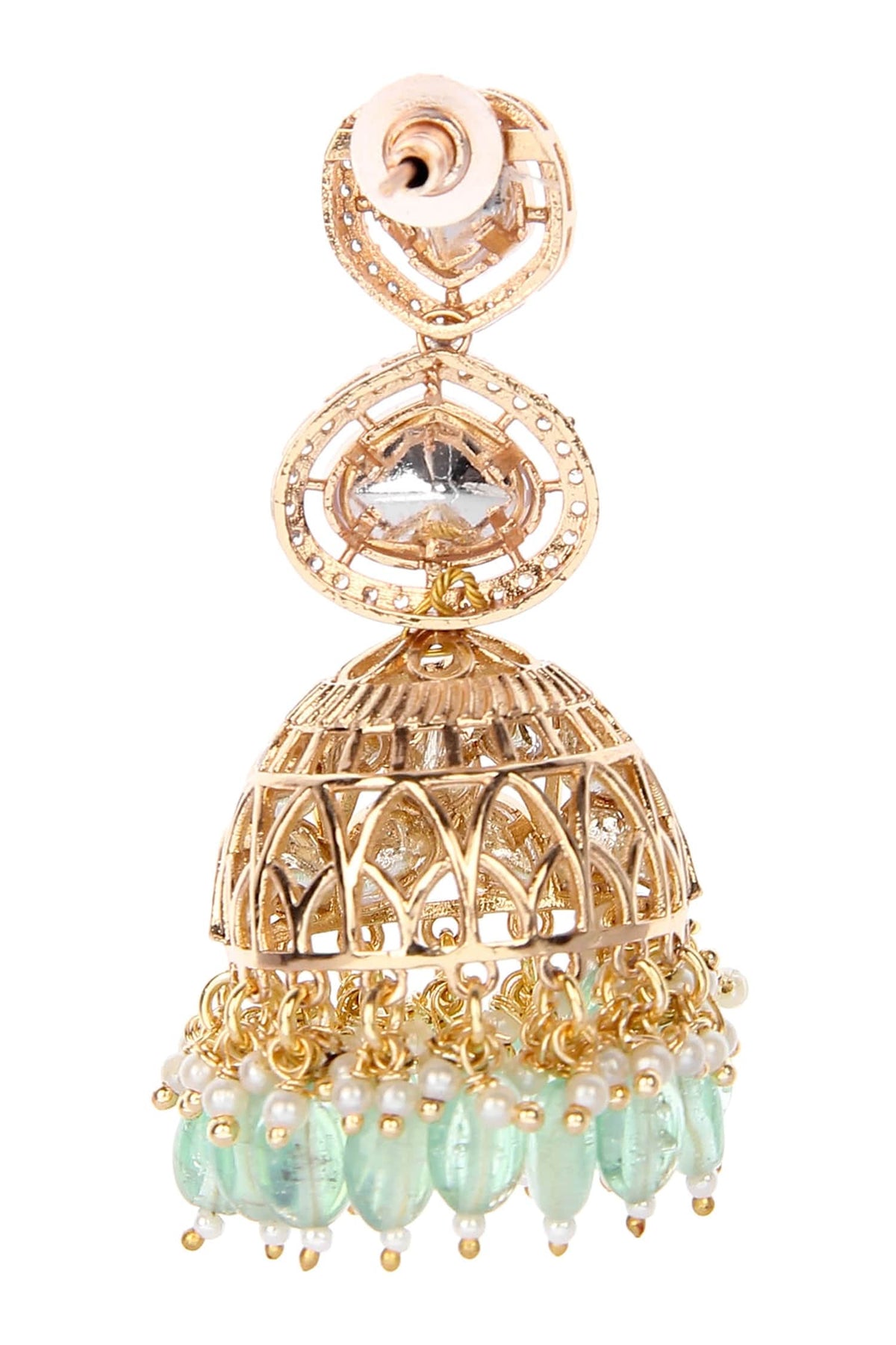 Kundan Embellished Jhumkis 