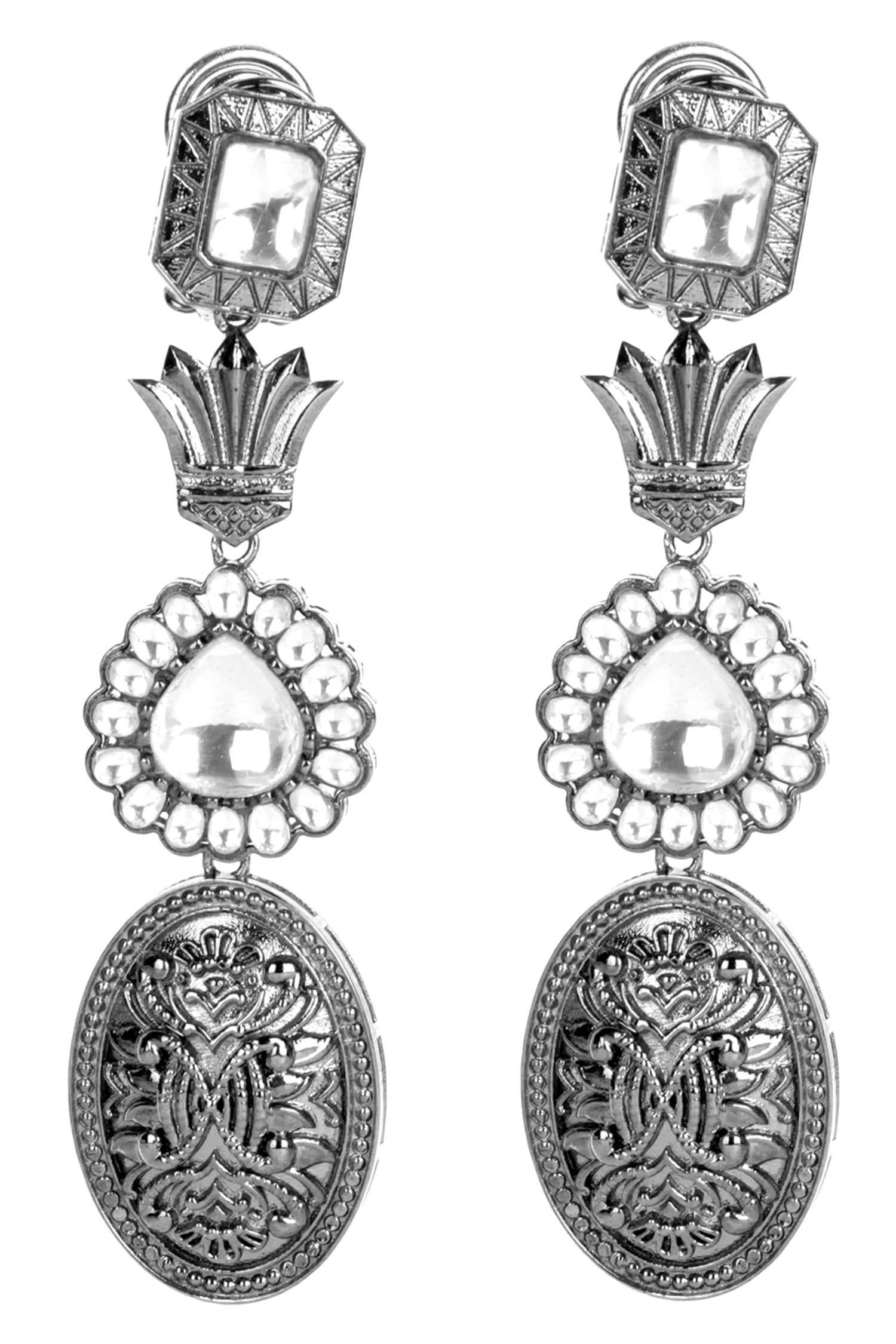 Carved Dangler Earrings 