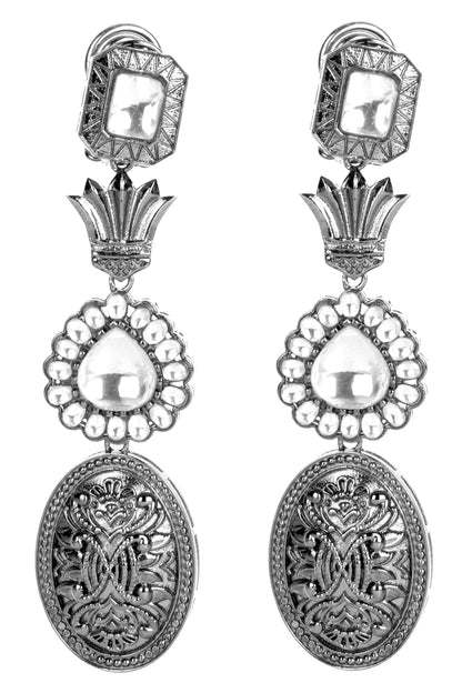 Carved Dangler Earrings 