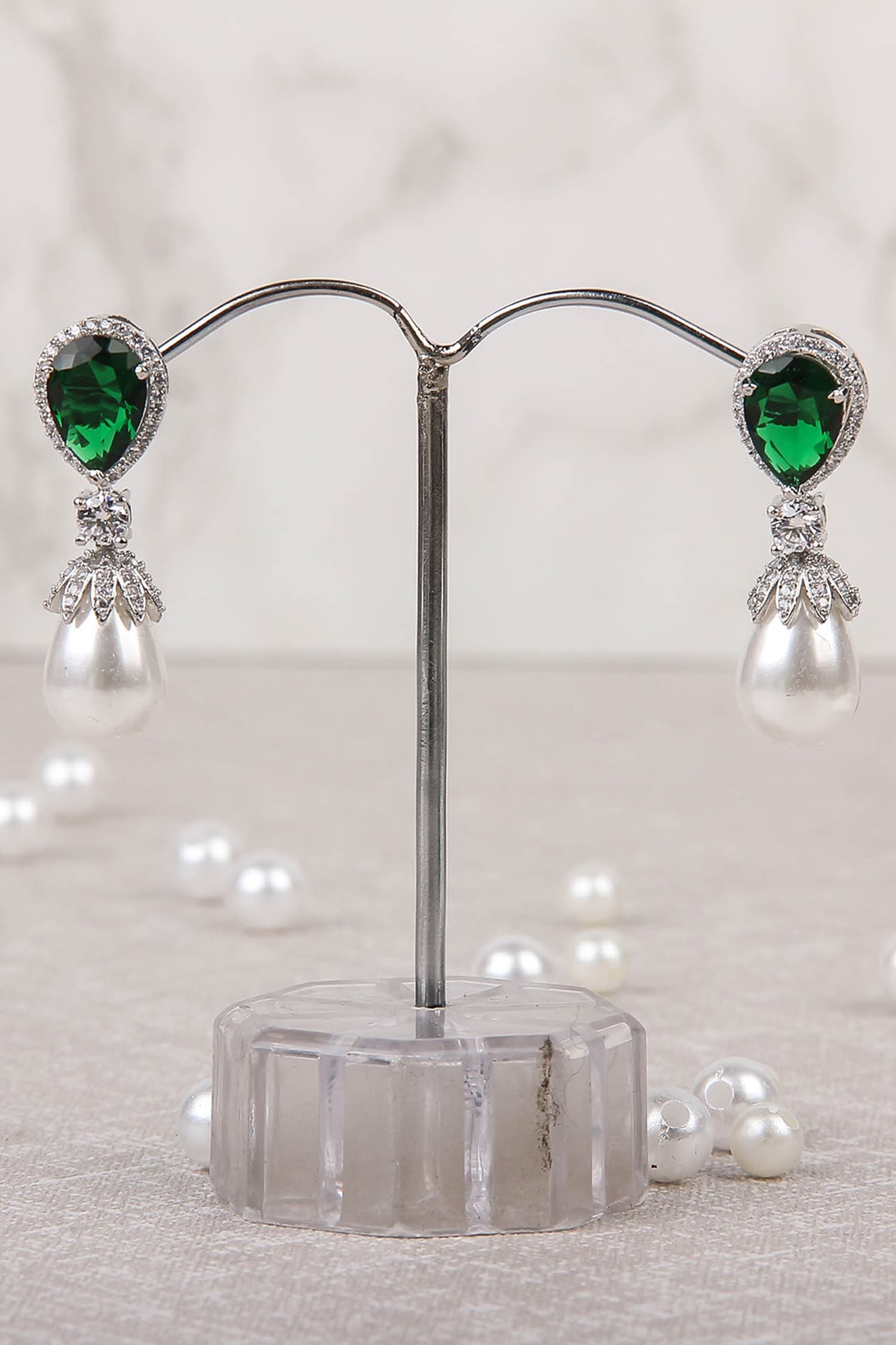 Stone Embellished Earrings 