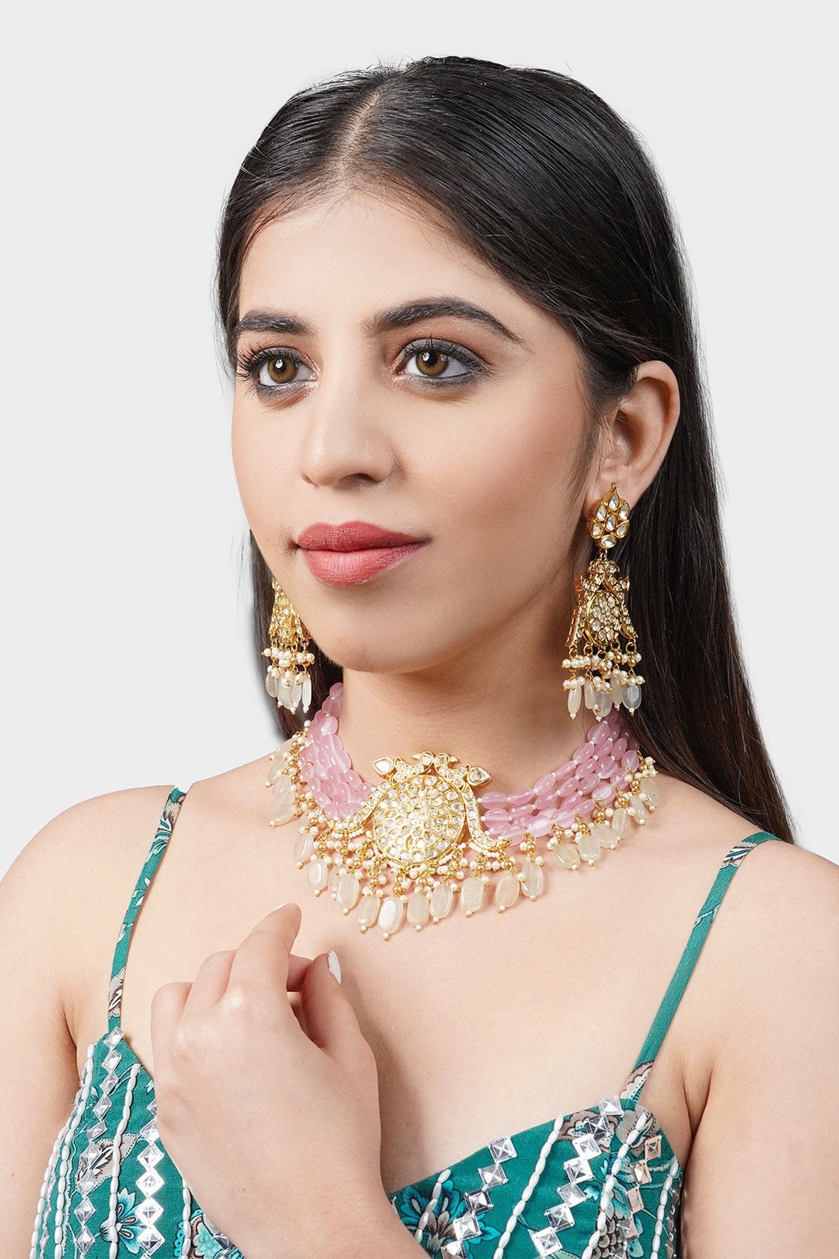 Bead Drop Necklace Set 