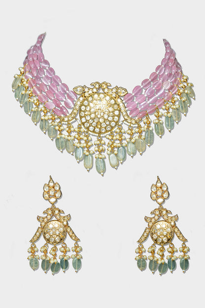 Bead Drop Necklace Set 