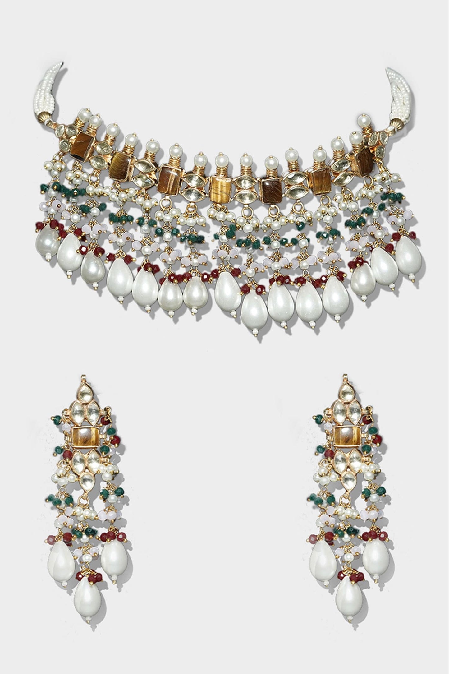 Kundan Embellished Necklace Set 