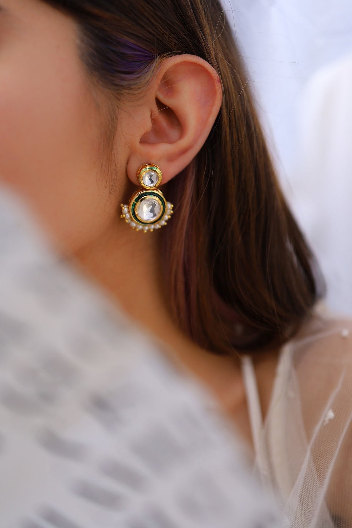 Kundan Encrusted Earrings 