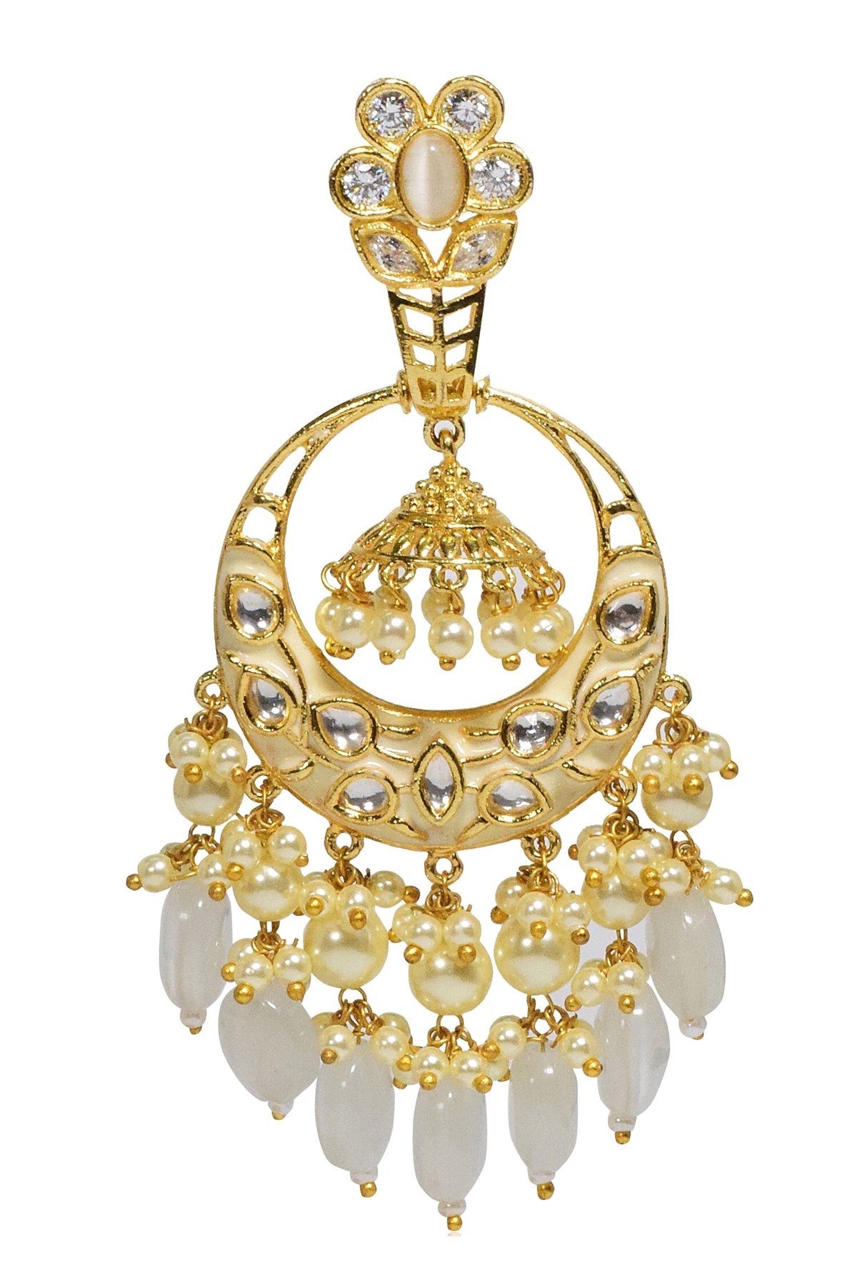 Kundan Embellished Chandbalis 