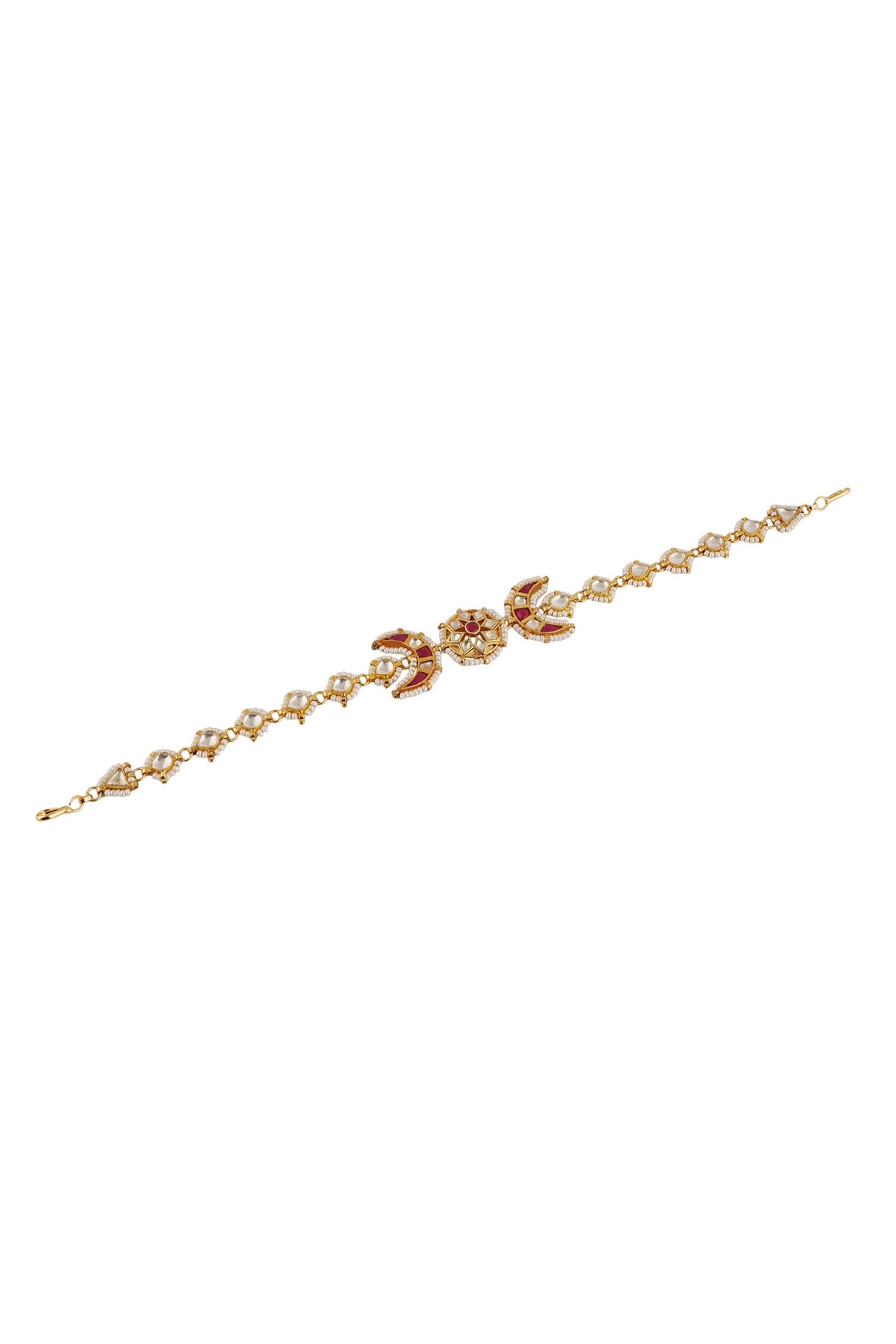 Crescent Kundan Embellished Sheeshpatti 