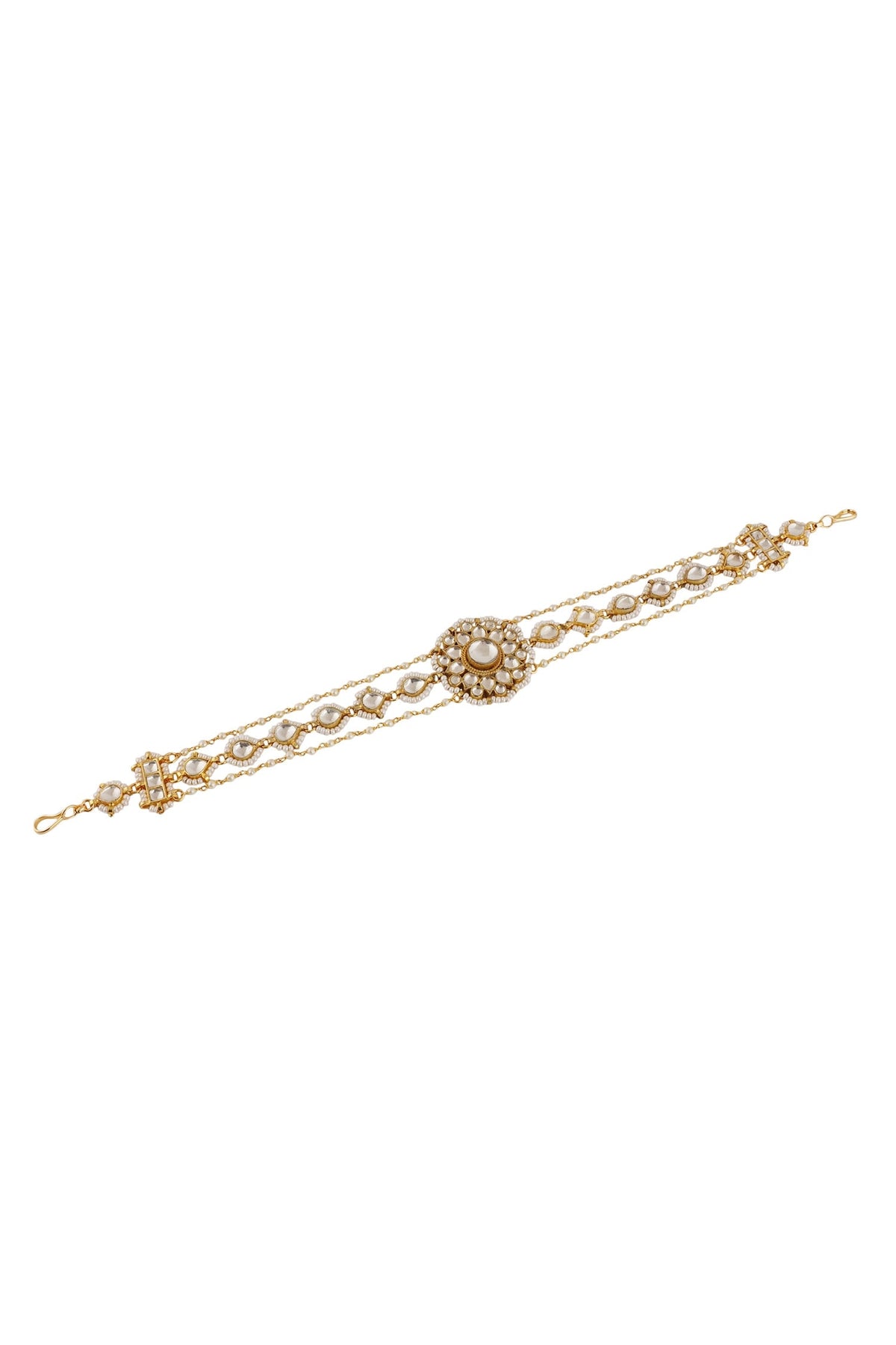 Floral Kundan Embellished Sheeshpatti 