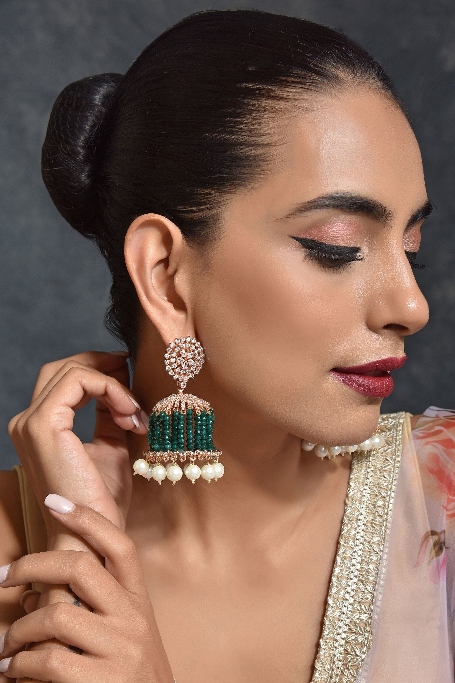 Pearl Drop Jhumkas 