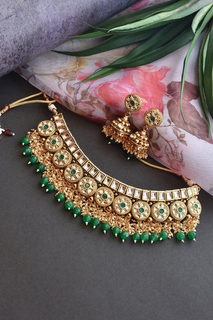 Geometric Kundan  Necklace Set 