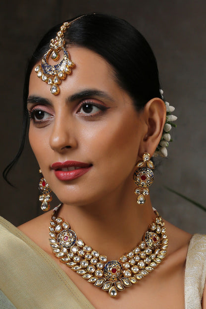 Layered Kundan Necklace  Set 