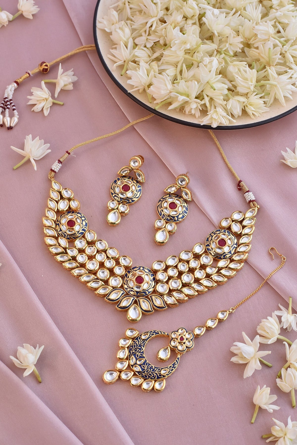 Layered Kundan Necklace  Set 