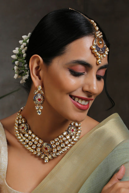 Layered Kundan Necklace  Set 