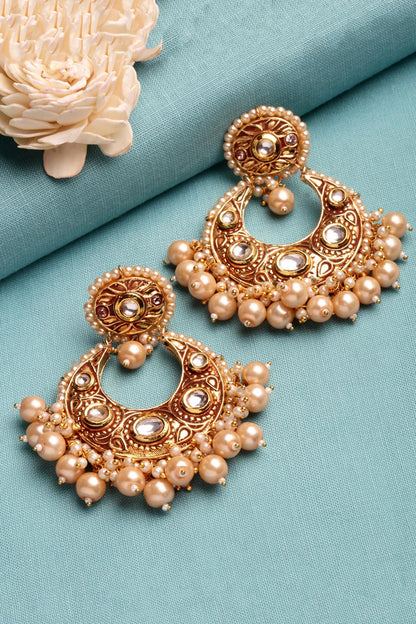 Kundan Embellished Chandbalis 