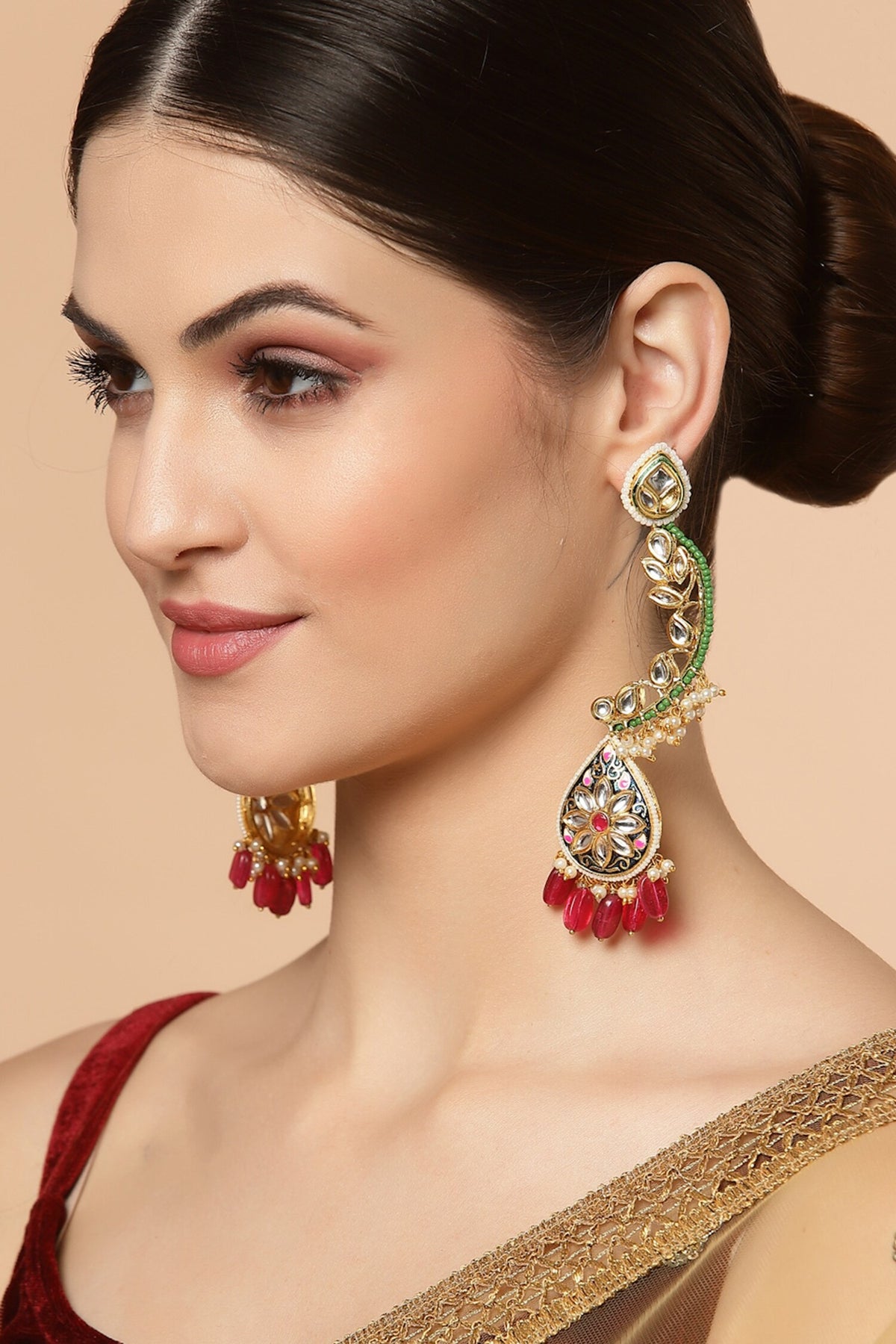 Kundan Embellished Dangler Earrings 