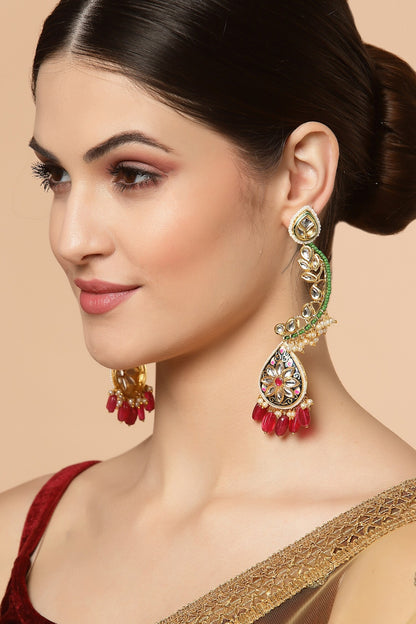 Kundan Embellished Dangler Earrings 