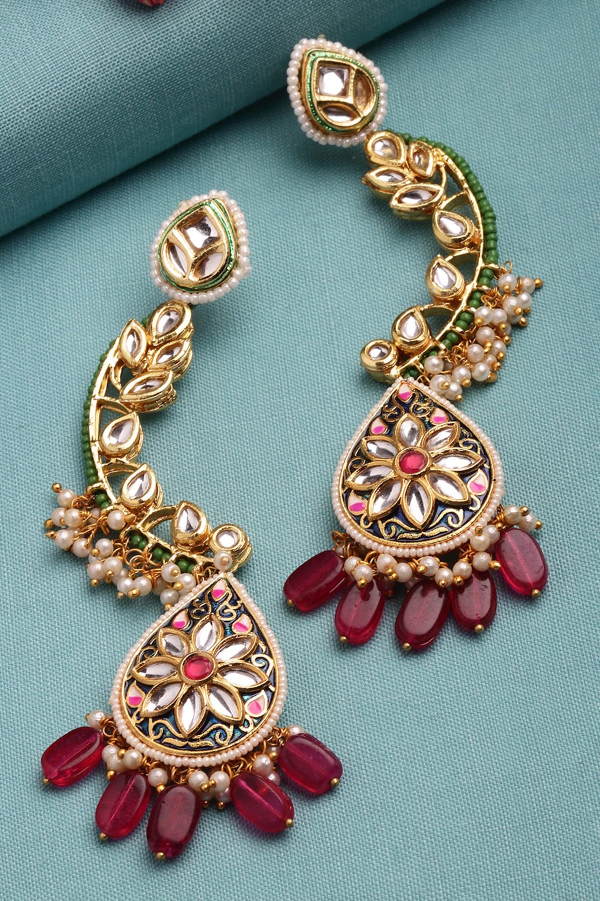 Kundan Embellished Dangler Earrings 