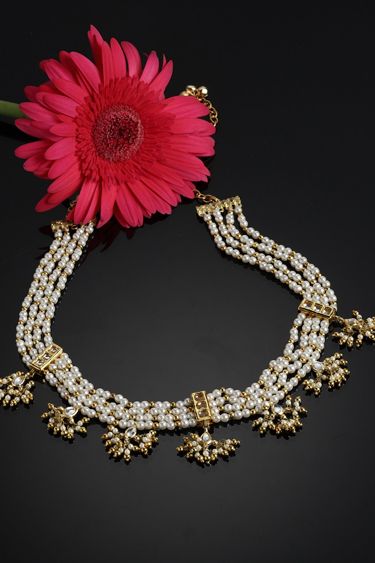 Multi Pearl String Necklace 