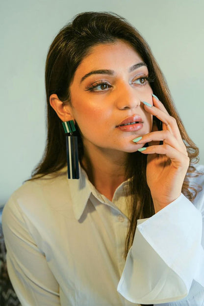 Multi Lane Mismatch Long Earrings 
