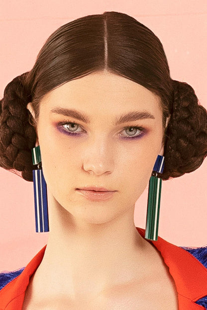 Multi Lane Mismatch Long Earrings 