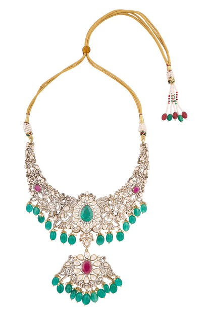 Polki Embellished Necklace Set 