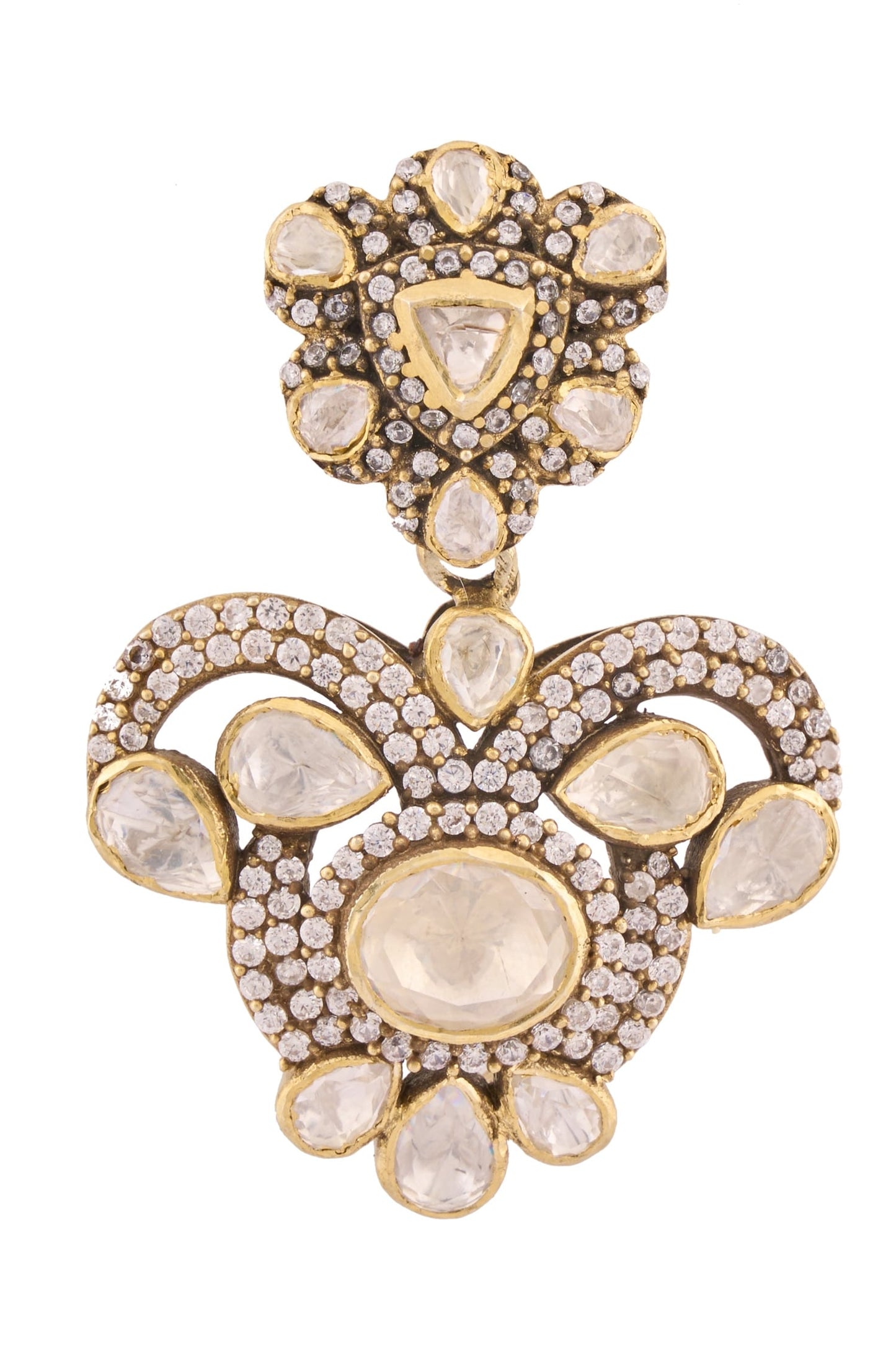 Tulip Cutwork Embellished Earrings 