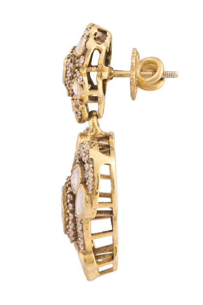 Tulip Cutwork Embellished Earrings 