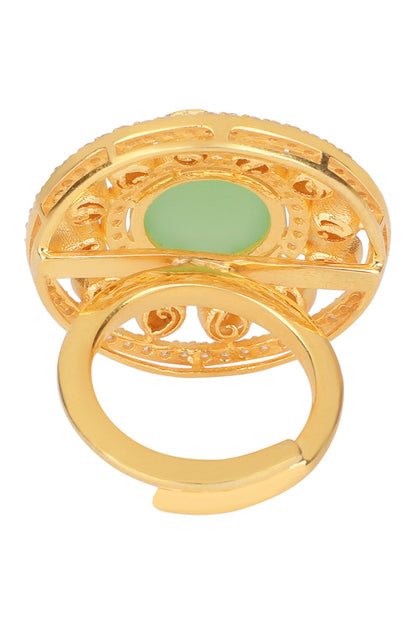 Moissanite Polki Embellished Ring 