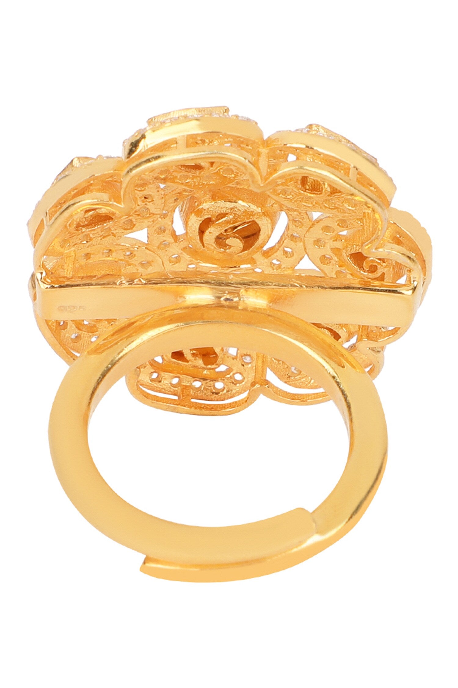 Moissanite Polki Embellished Ring 