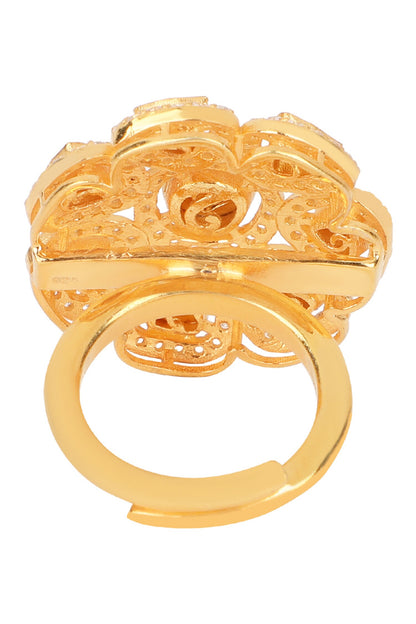Moissanite Polki Embellished Ring 