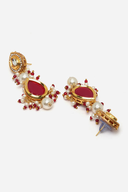 Tear Drop Embellished Dangler Earrings 