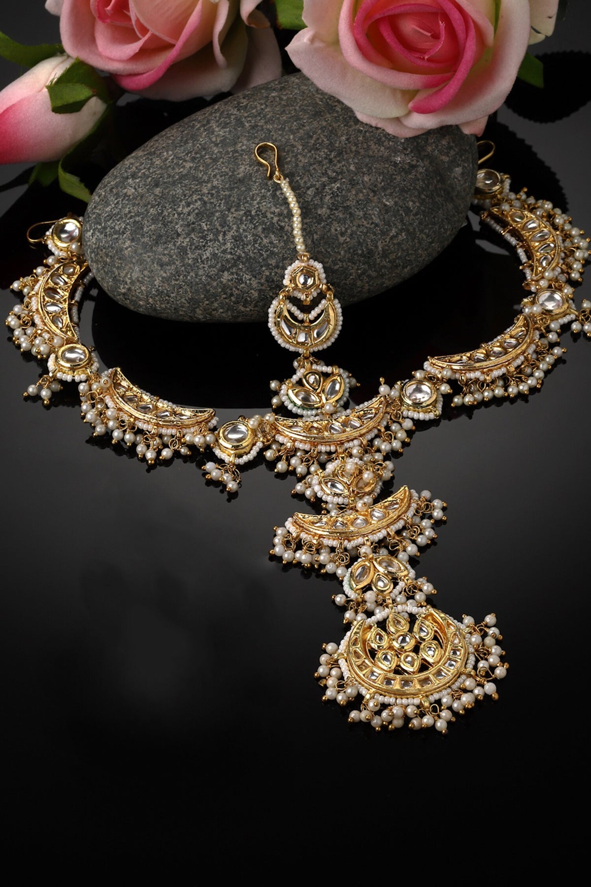 Kundan & Pearl Embellished Mathapatti 