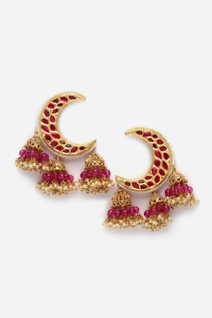 Kundan & Natural Stones Embellished Necklace Set 