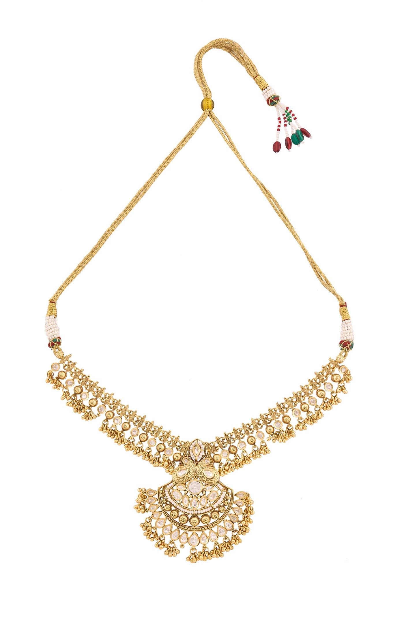 Kundan Embellished Pendant Choker Set 