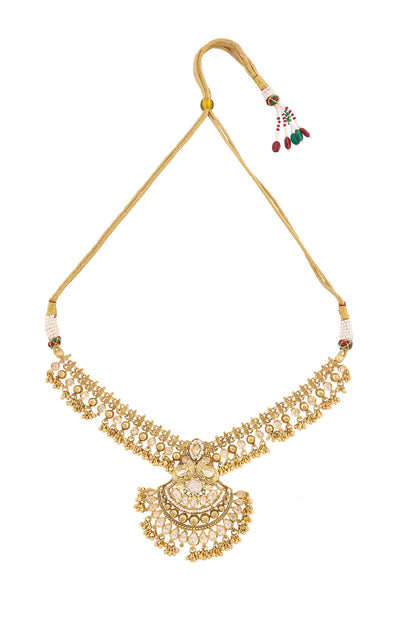Kundan Embellished Pendant Choker Set 