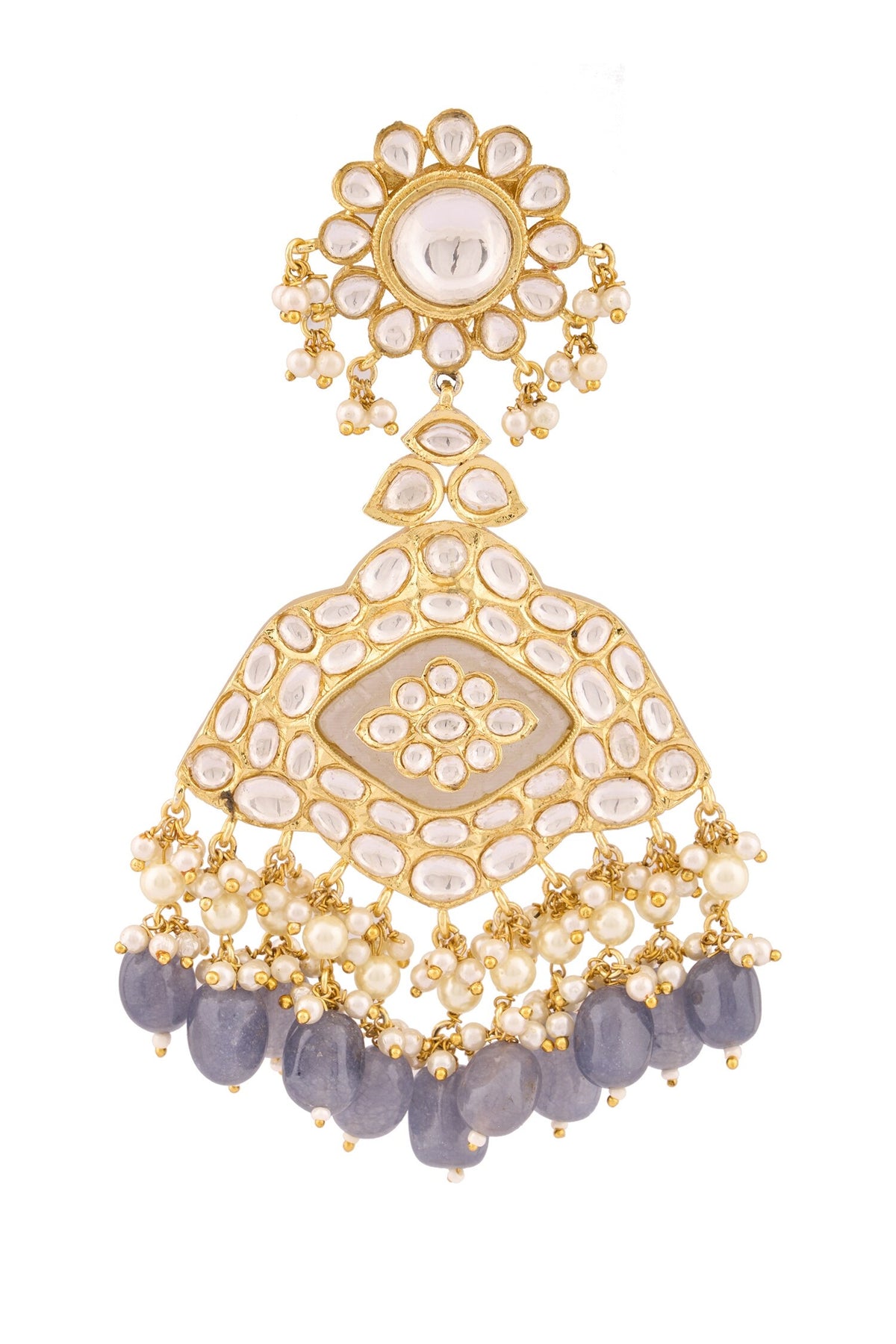 Stone Embellished Dangler Earrings 