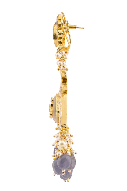 Stone Embellished Dangler Earrings 