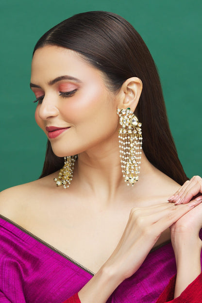 Bead Chain Dangler Earrings 