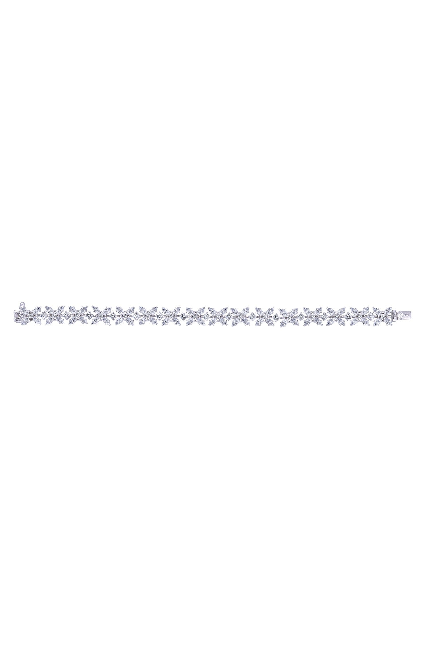 Floral Swarovski Embellished Cuff Bracelet 