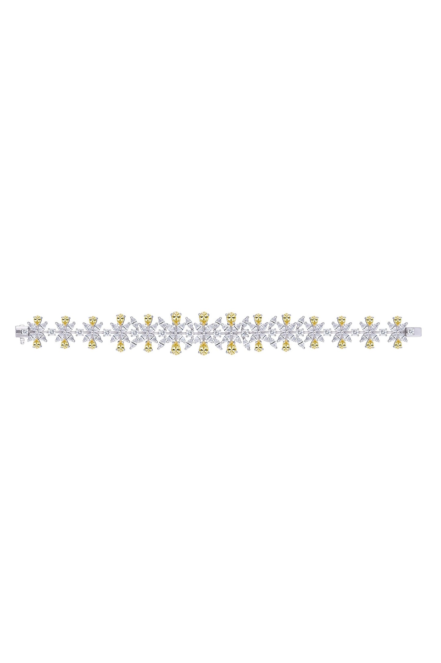 Swarovski Floral Embellished Cuff Bracelet 