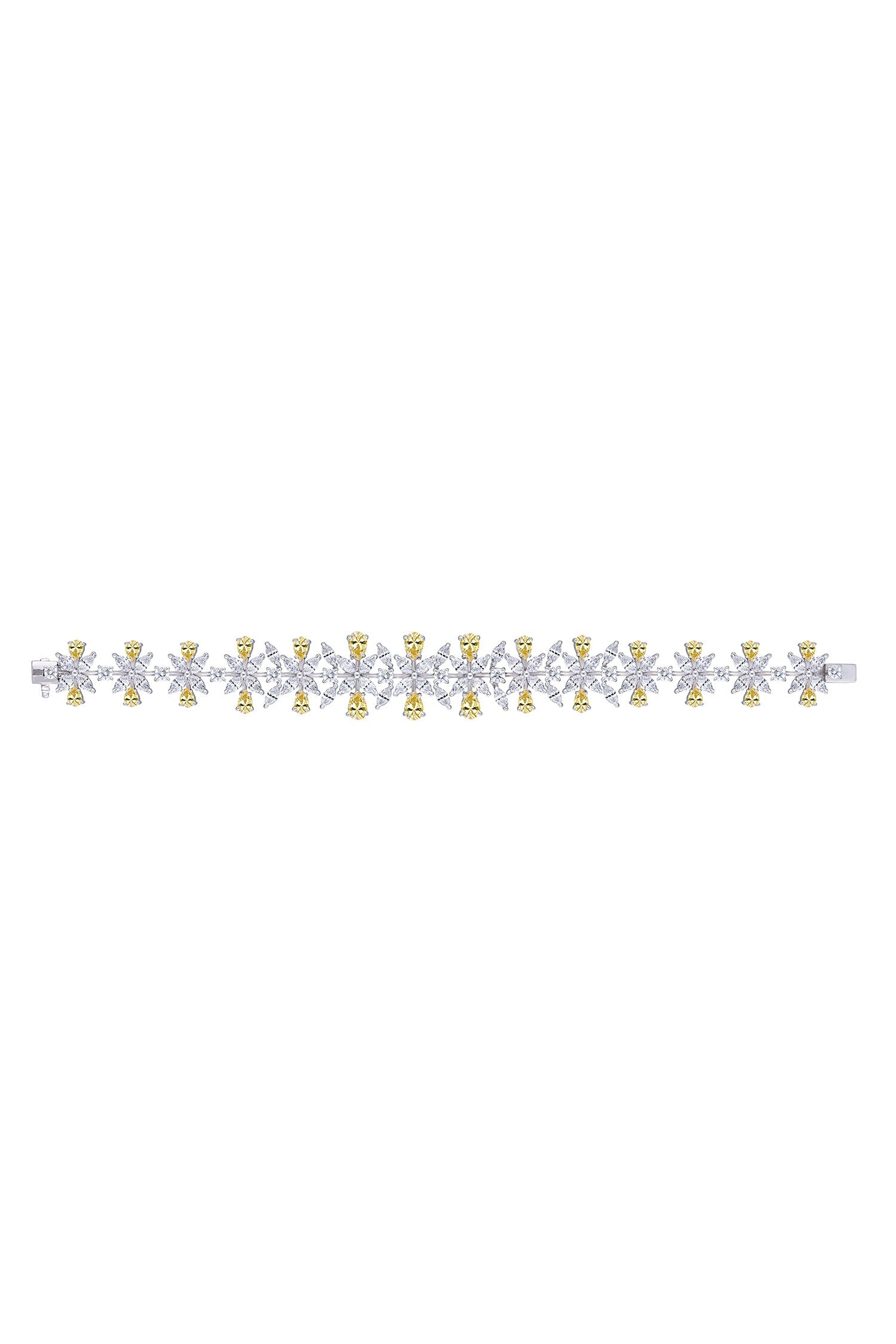 Swarovski Floral Embellished Cuff Bracelet 