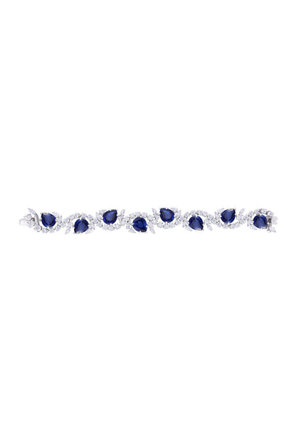 Pear Shaped Swarovski Embellished Cuff Bracelet 