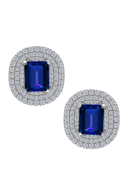 Round Pattern Swarovski Zirconia Embellished Studs 