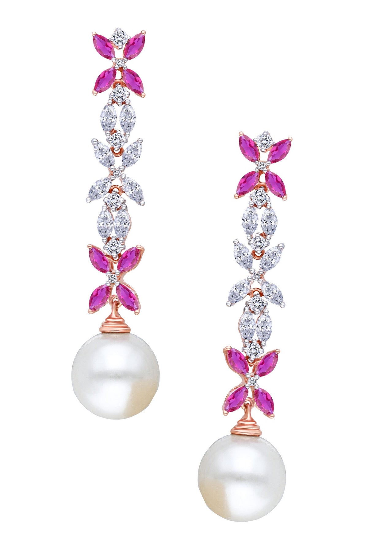 Floral Pattern Embellished Earrings 