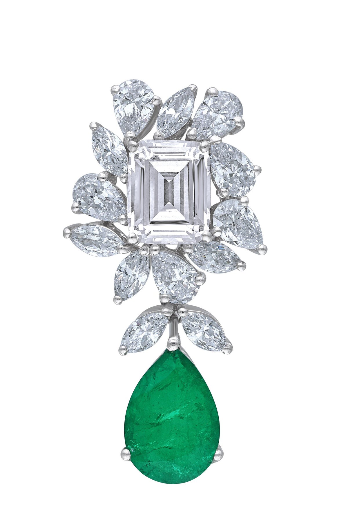 Emerald Embellished Earrings 
